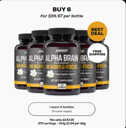 Alpha Brain-6-bottle