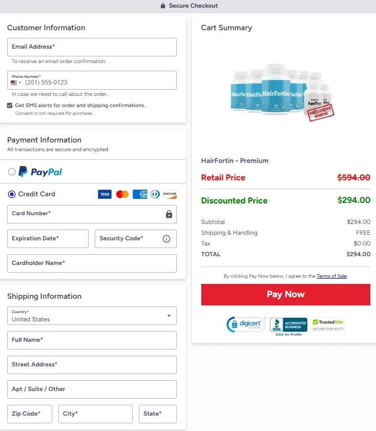 Hair Fortin-order page