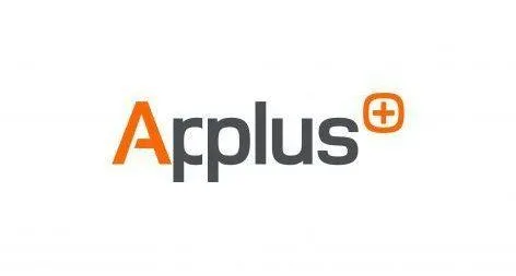 Logotipo de Applus+, entidad certificadora que avala la calidad y seguridad de los productos Babysecur.