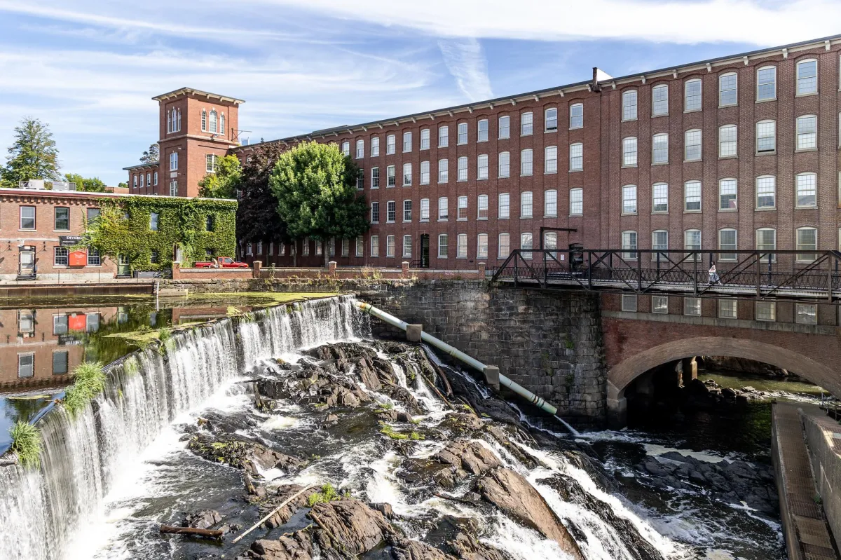Elevated composite deck with river view in Cocheco area of Dover NH