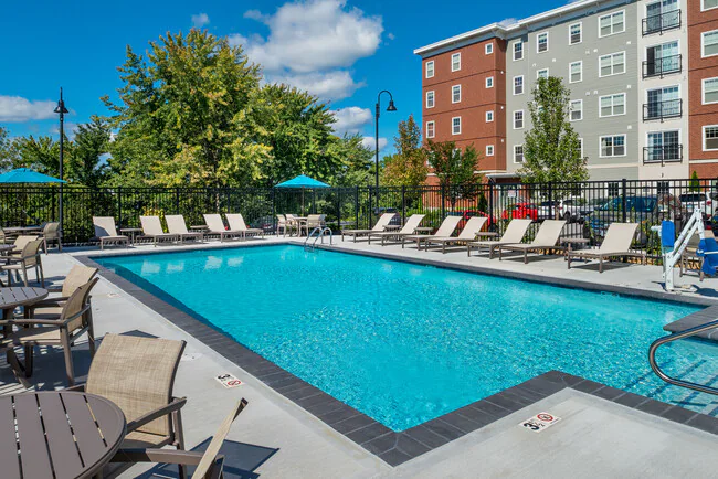 Modern composite deck with lighting system near South Willow Street Manchester NH