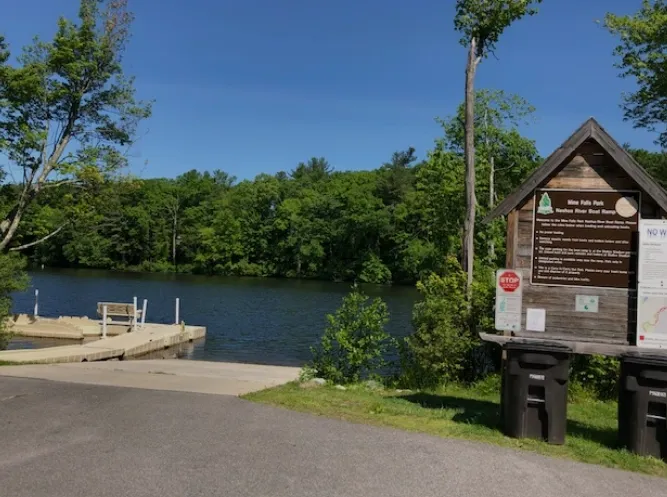 Elevated deck with sealed structure near Mine Falls Park Nashua NH