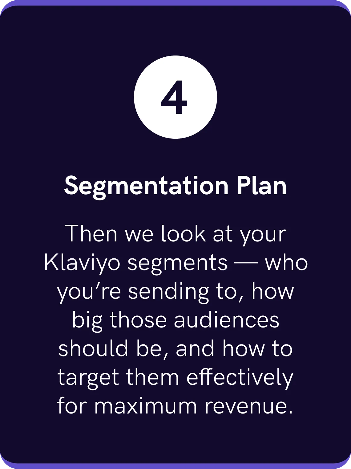 Segmentation Plan