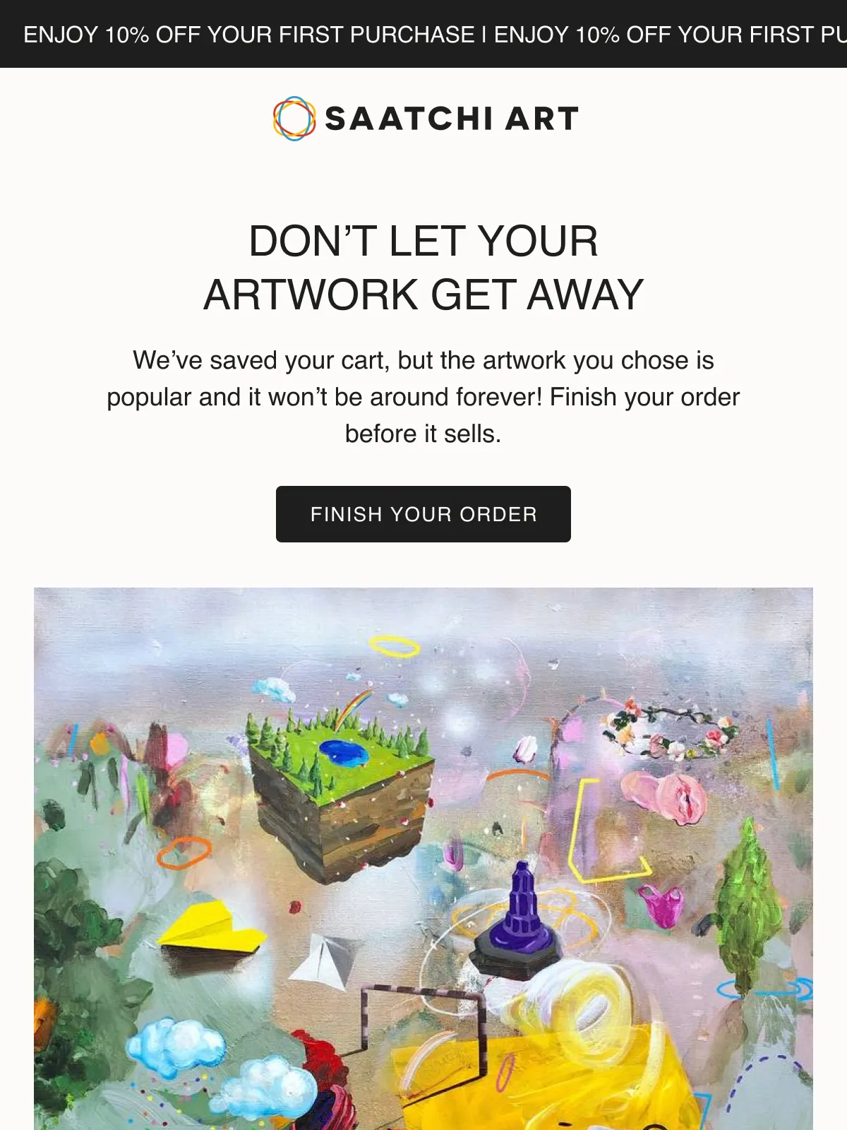 Saatchi Art email