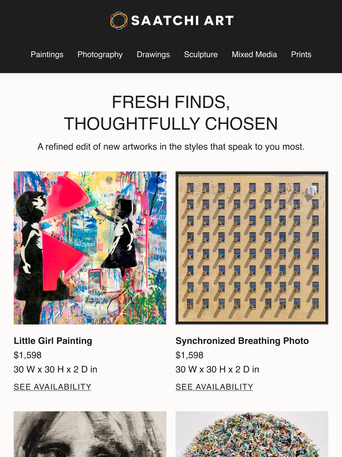 Saatchi Art email