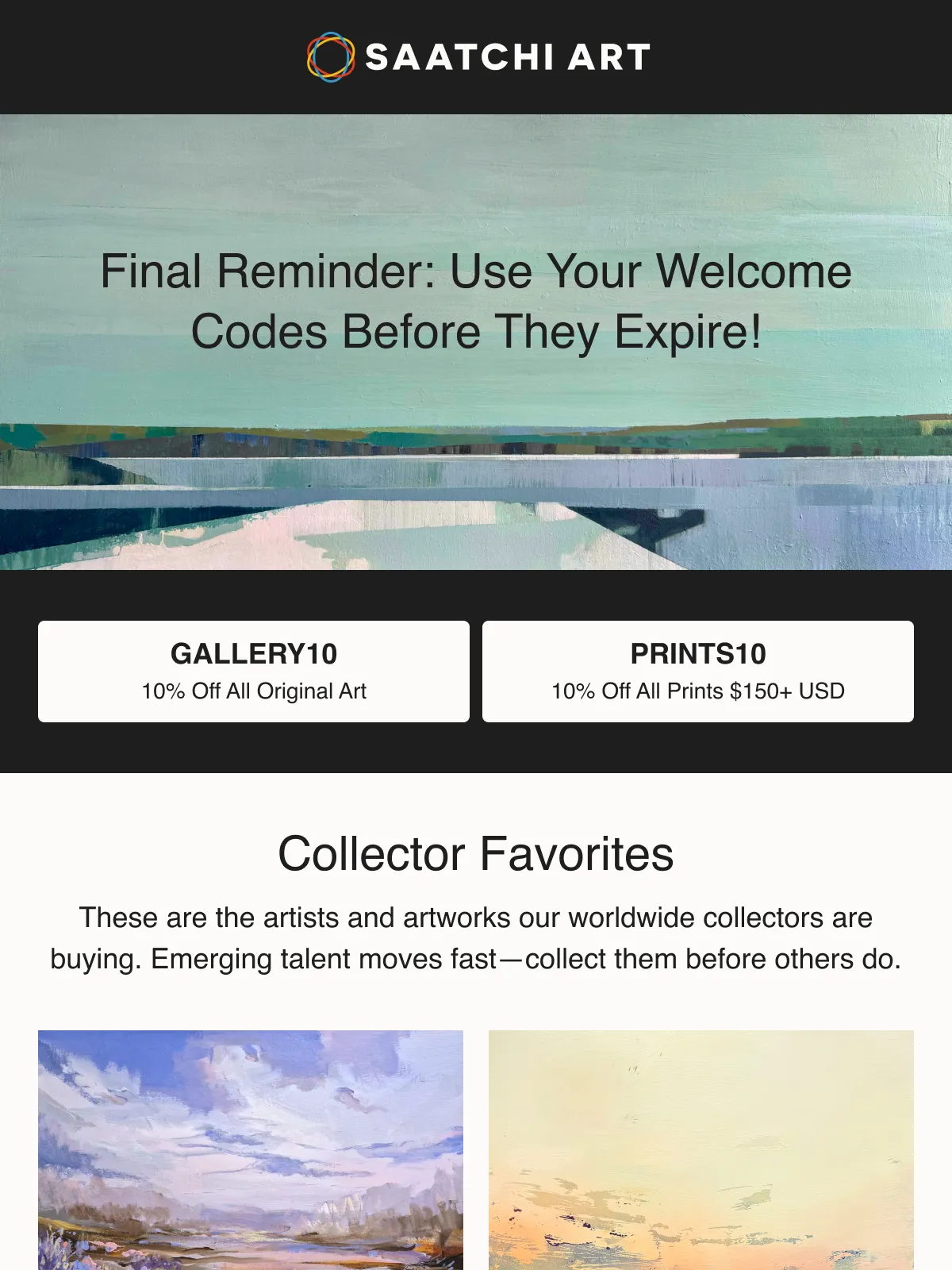 Saatchi Art email