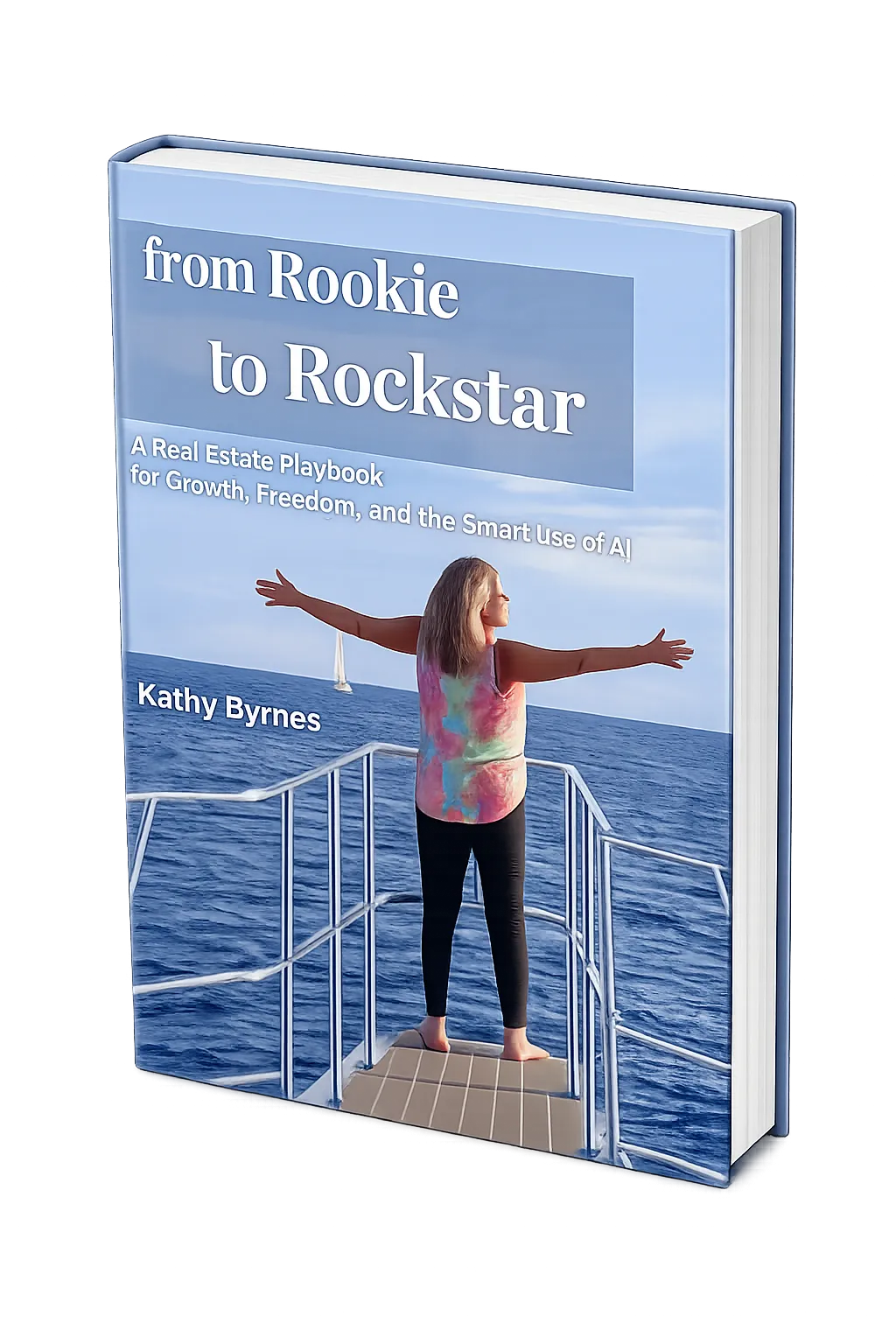 "Real Estate Mentoring: From Rookie To Rockstar" book with a cover featuring an image of financial freedom, providing guidance and advice on real estate investments and mentoring.