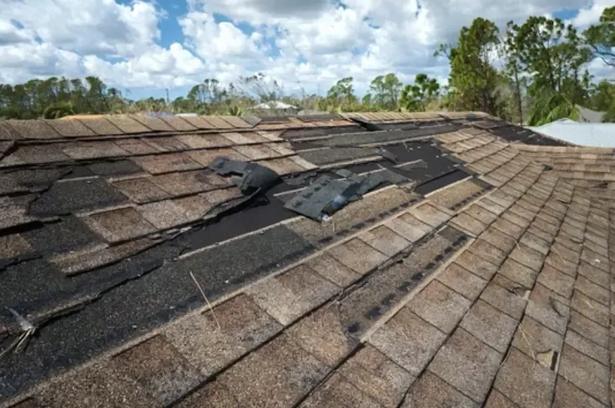 storm damage roof