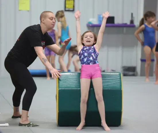 Kids gymnastics at Pinnacle Gymnastics in Medina Ohio