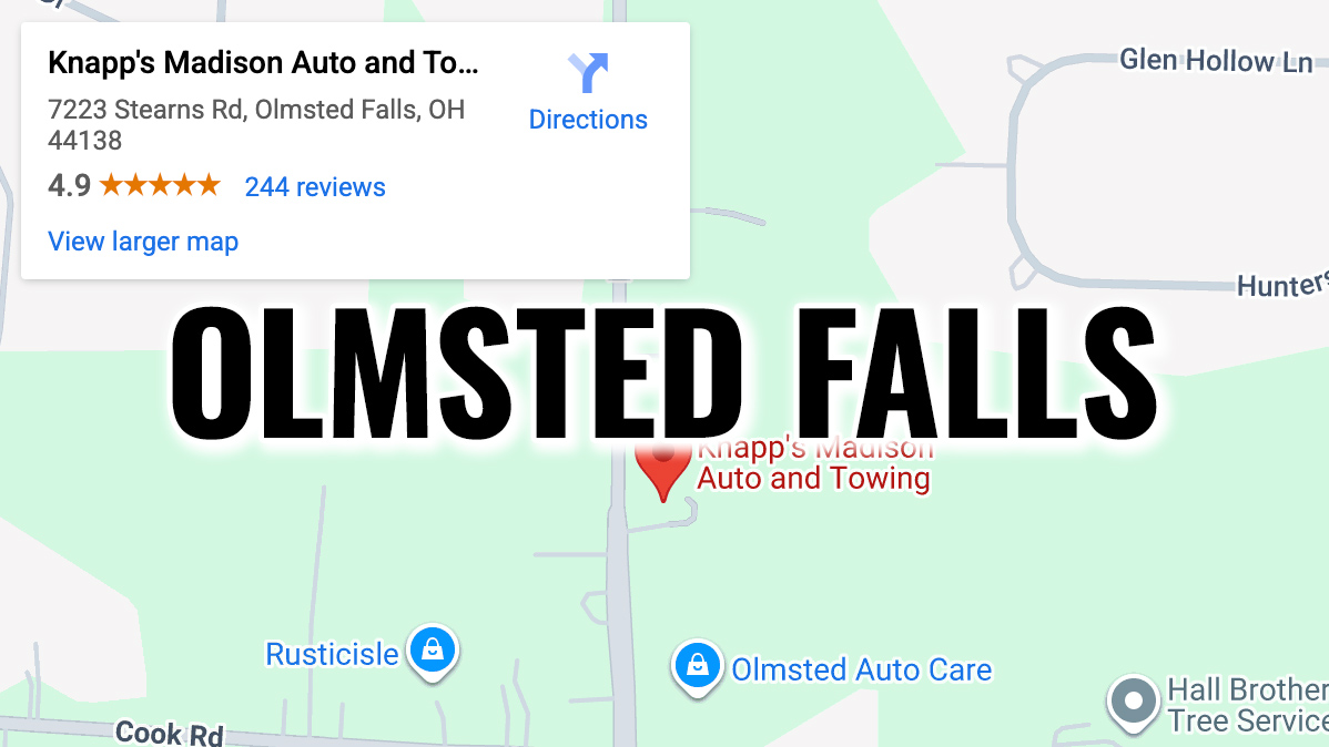 Knapps Auto Repair Olmsted Falls Map