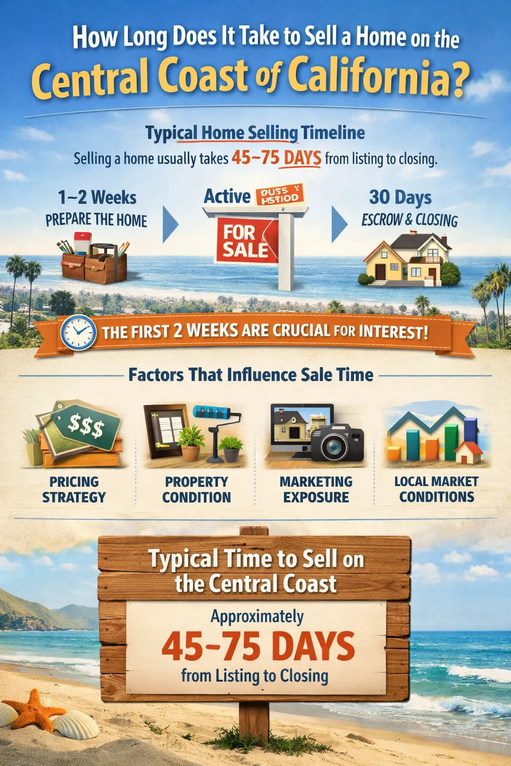 Central Coast Home Selling Timeline: What Sellers Should Expect