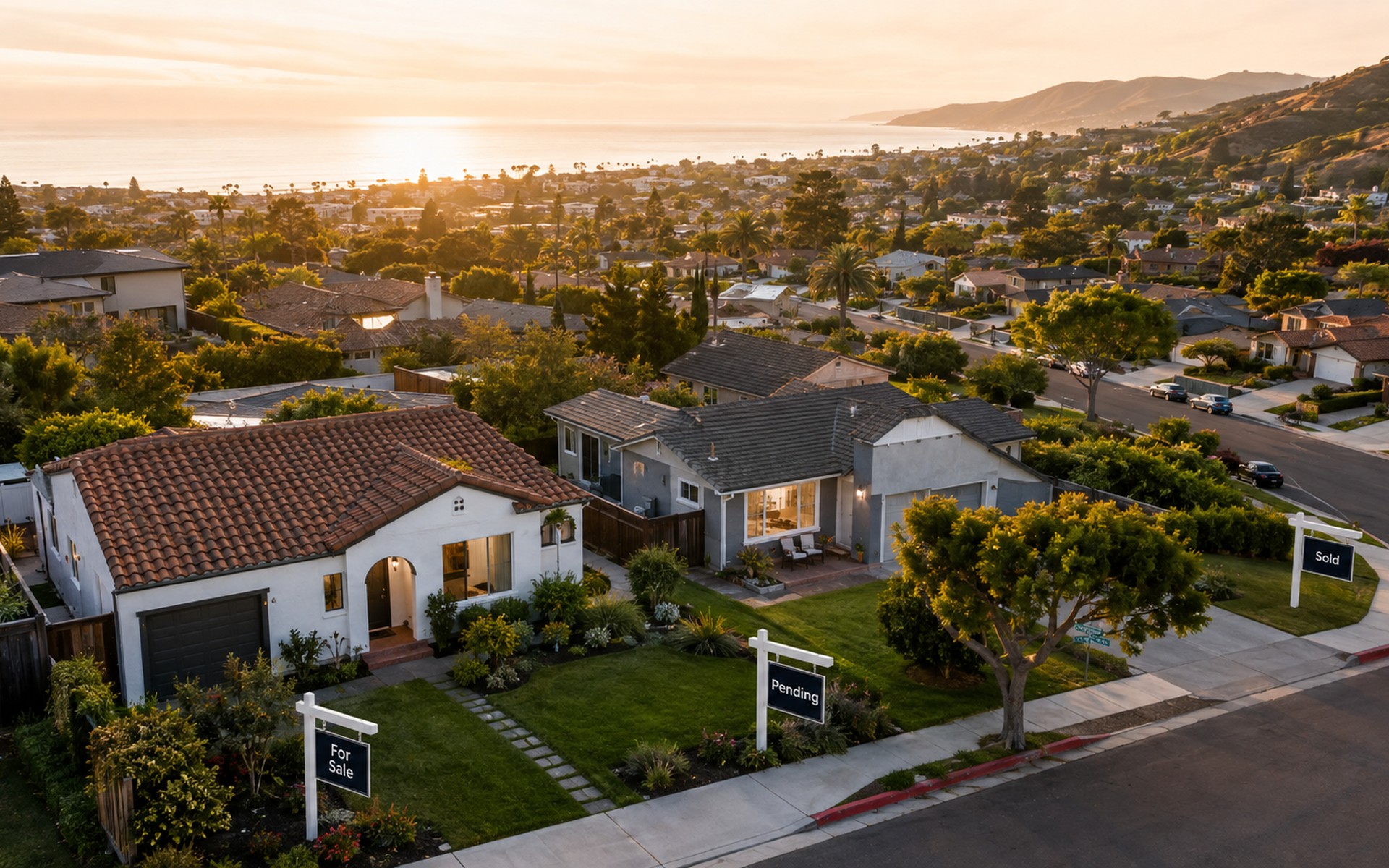Aerial view of Central Coast California neighborhood representing the 2026 housing market shift