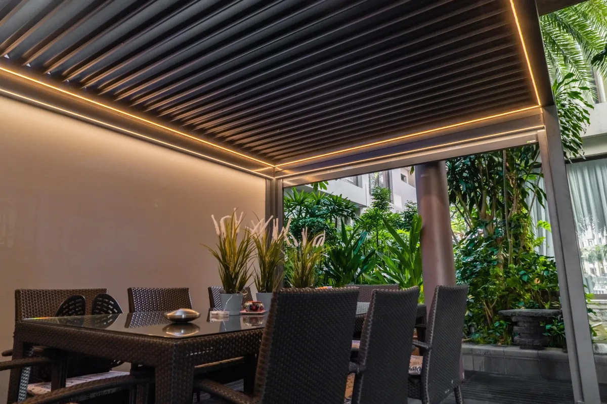 pergola with led lights