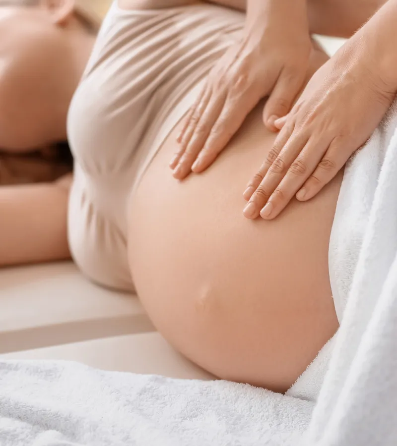 Pregnancy massage with supportive positioning at Wonderful Massage Holmview