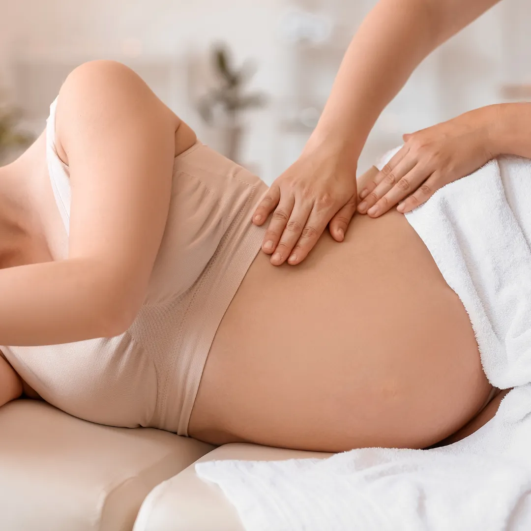 Soothing prenatal massage for comfort and relaxation