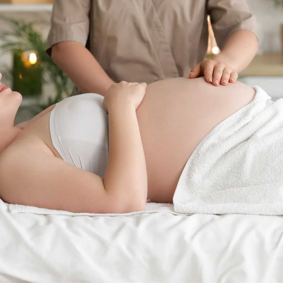 Relaxing pregnancy massage designed to reduce tension