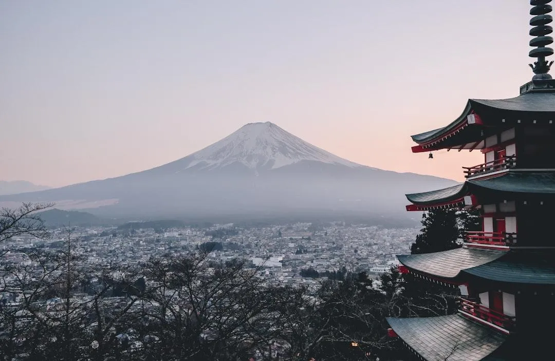 view of Mt Fuji in Japan