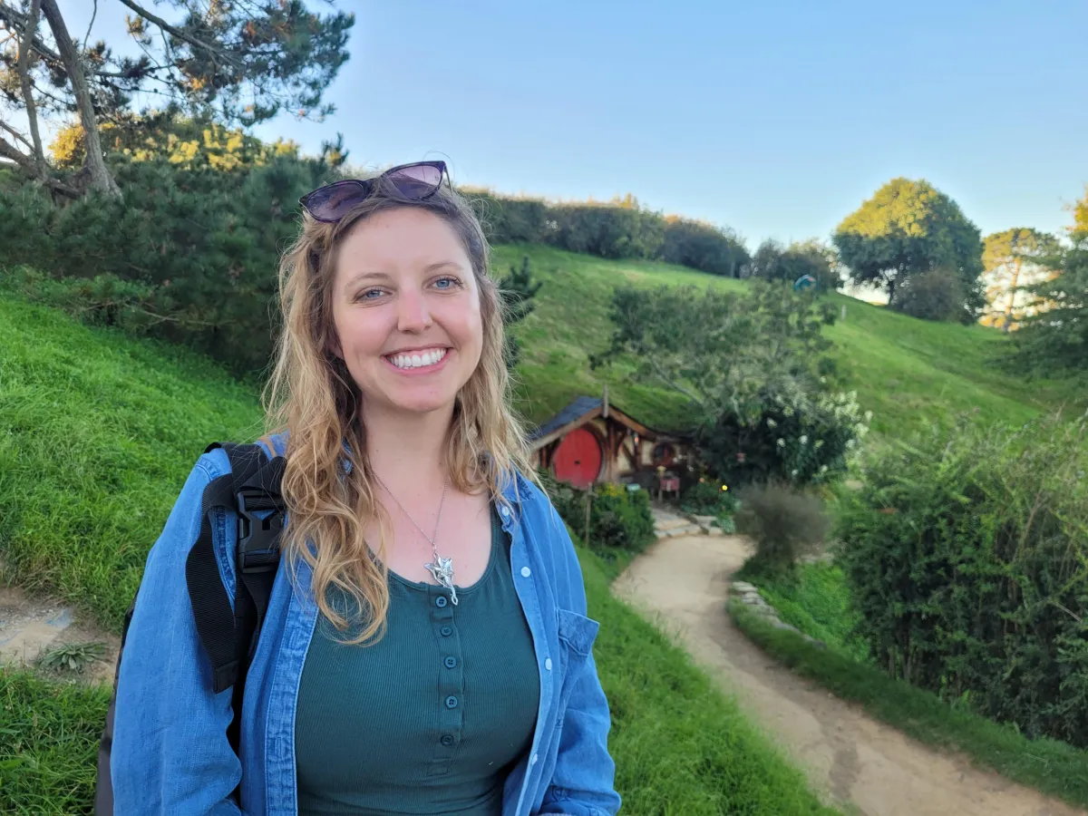 Me in Hobbiton, New Zealand