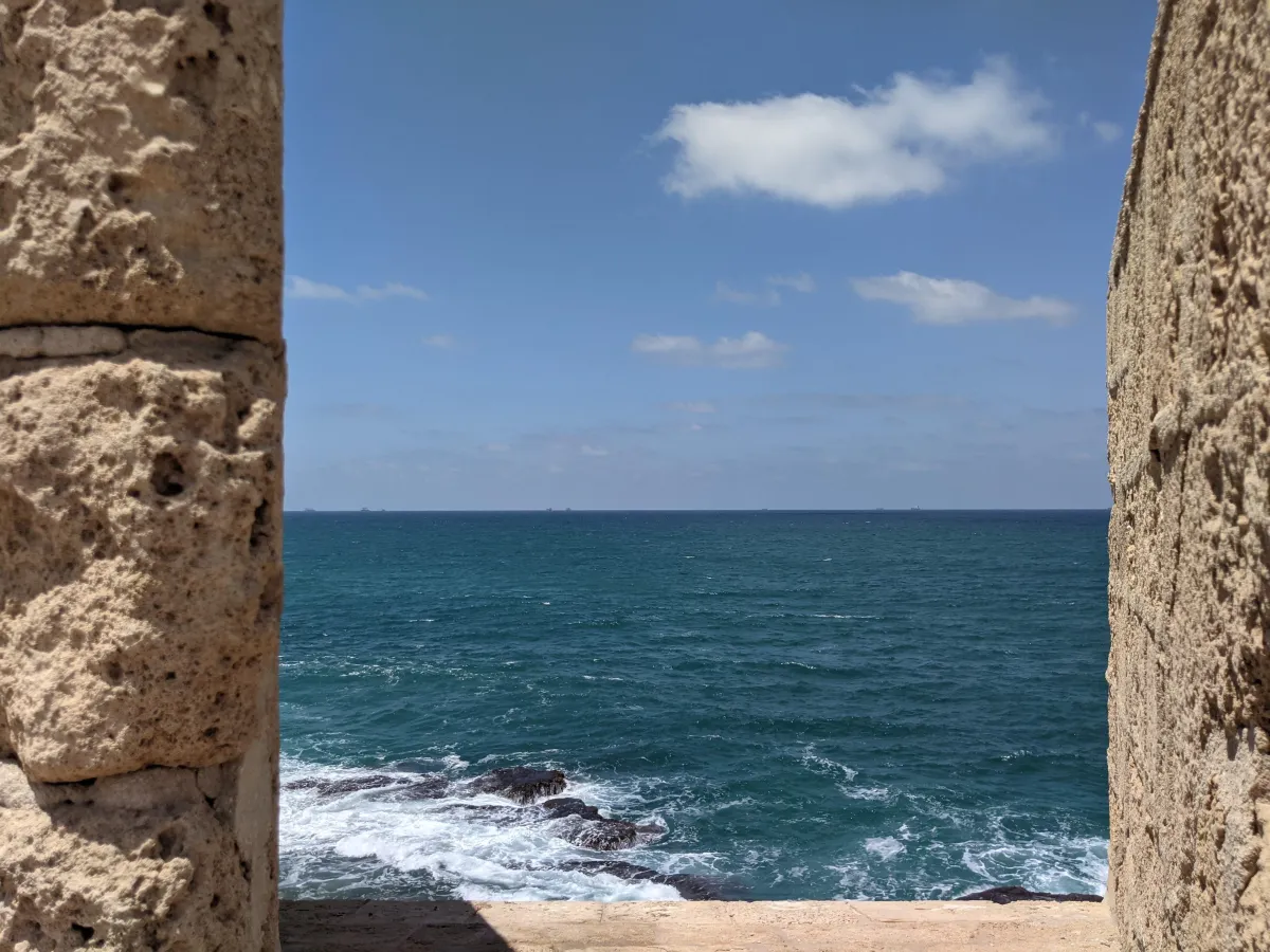 View of the ocean at Caesarea