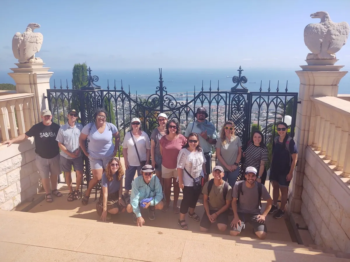 Group of Fulbright Teachers at Baháʼí Garden Temple