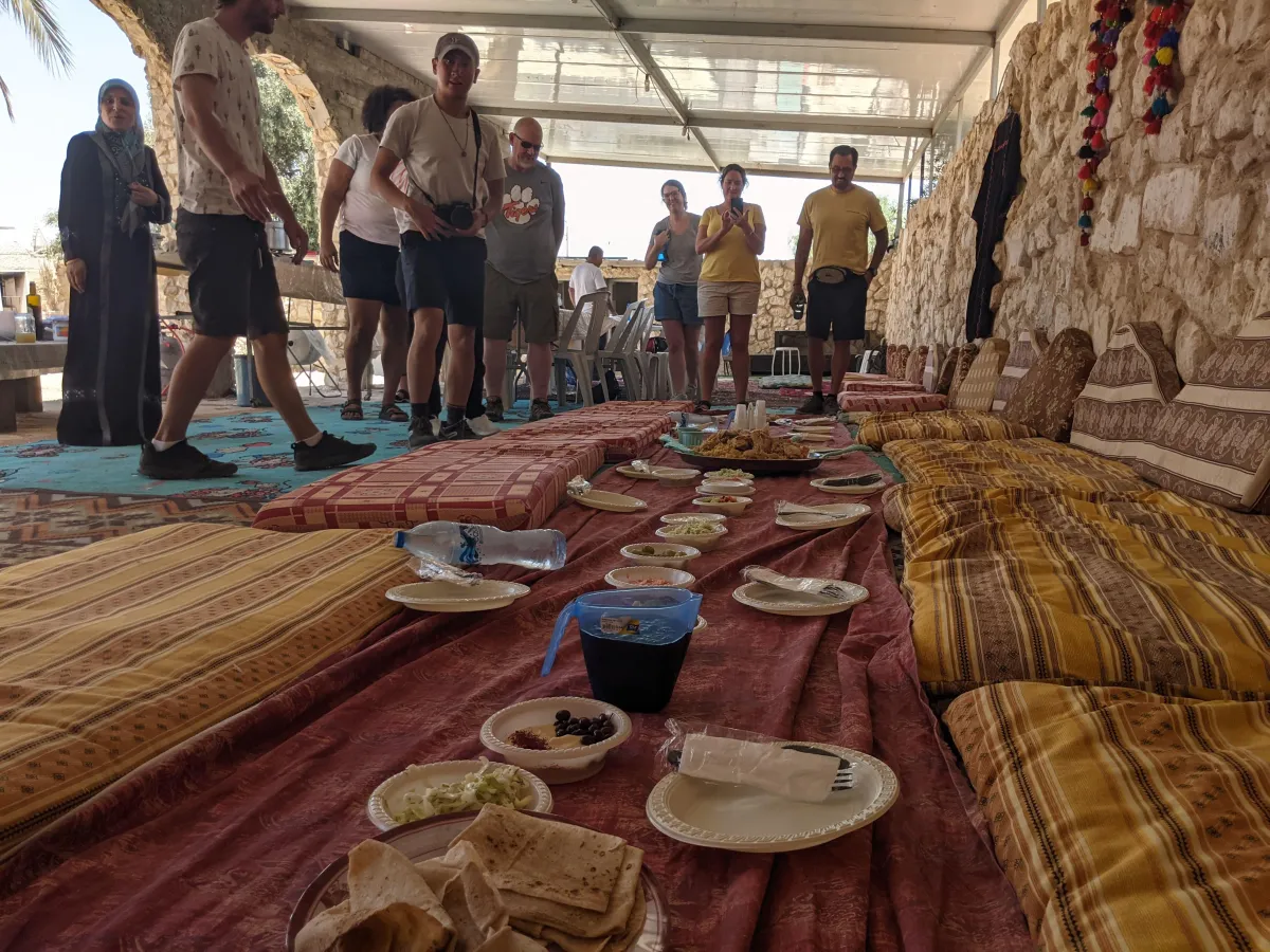 About to eat Bedouin style 