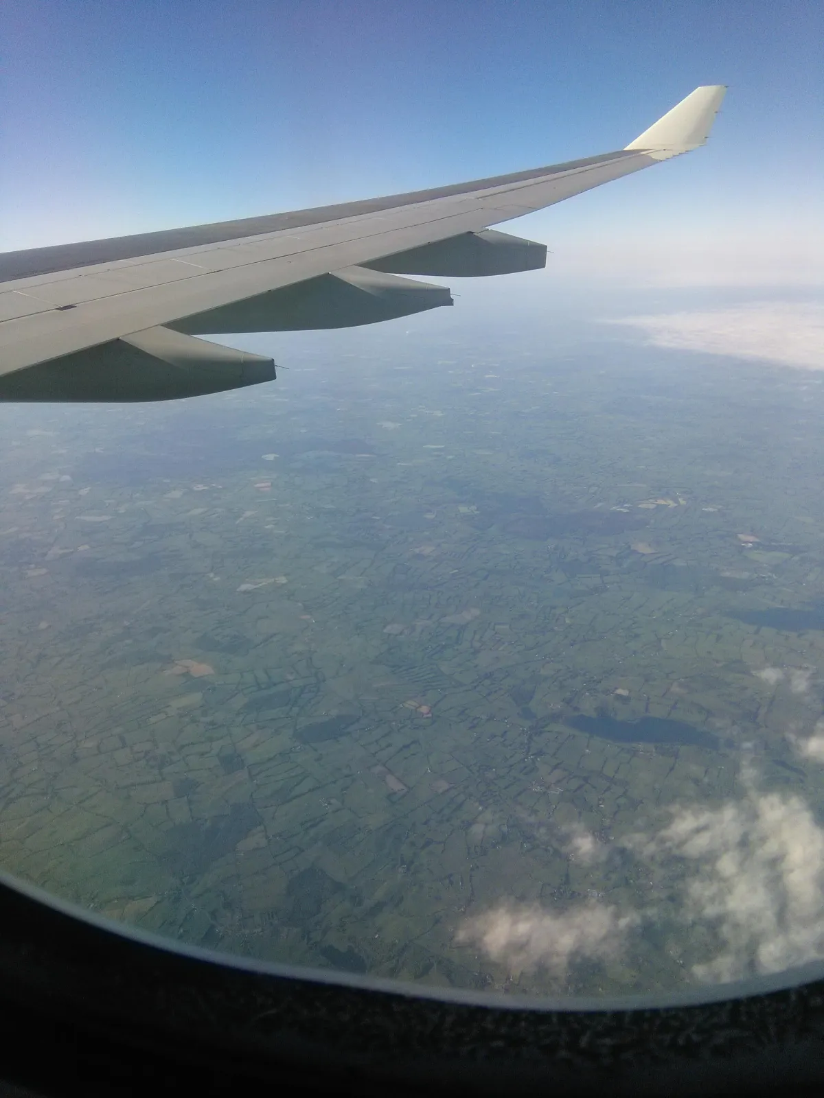 Ireland view from the airplane window