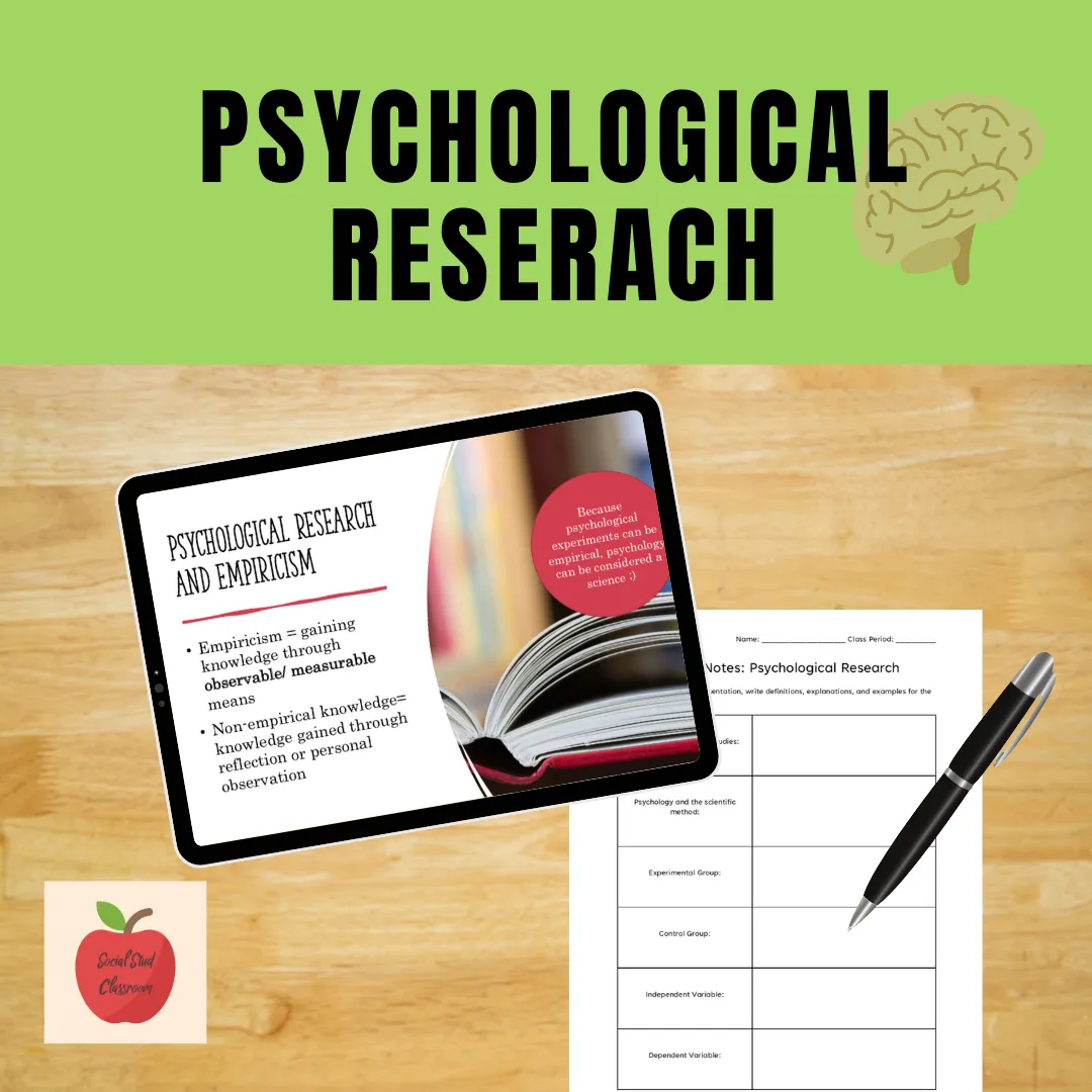 Preview of Psychology lesson: psychological research 