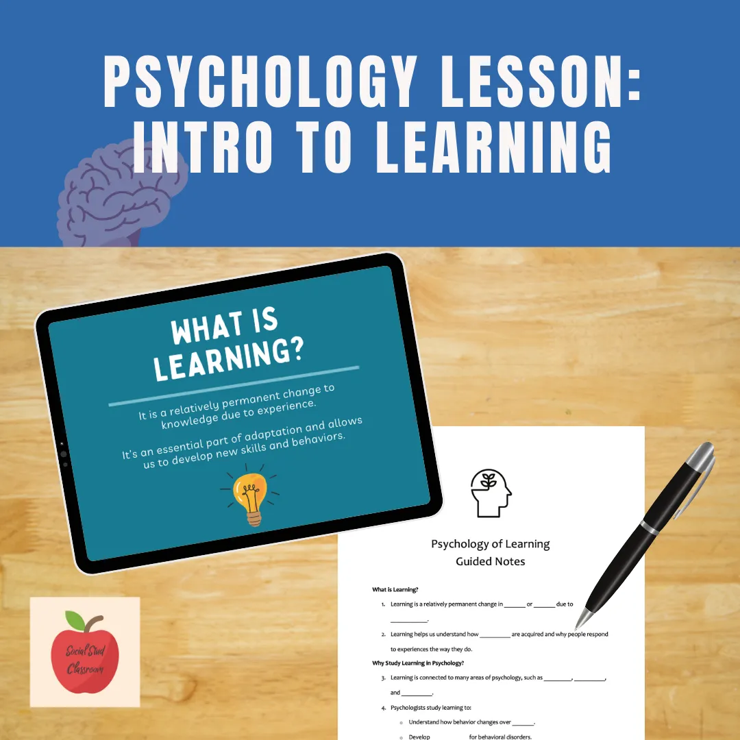 Preview of Psychology lesson: learning