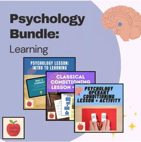 Preview of Psychology unit 6 bundle on learning