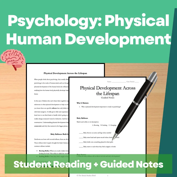 Preview of Psychology lesson: physical human development