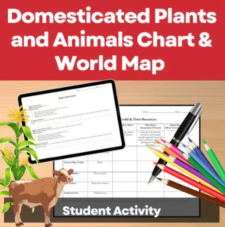 Preview of World History activity: domesticated plants and animals