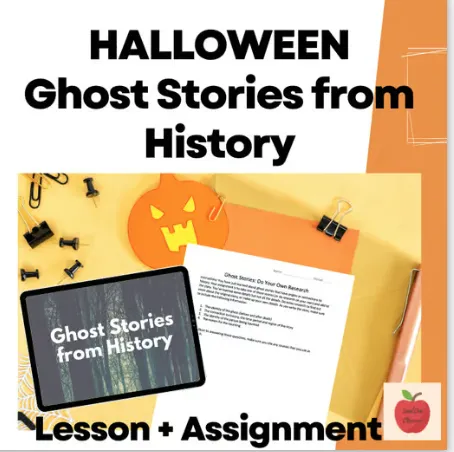 Preview of World History lesson: halloween lesson ghost stories from history