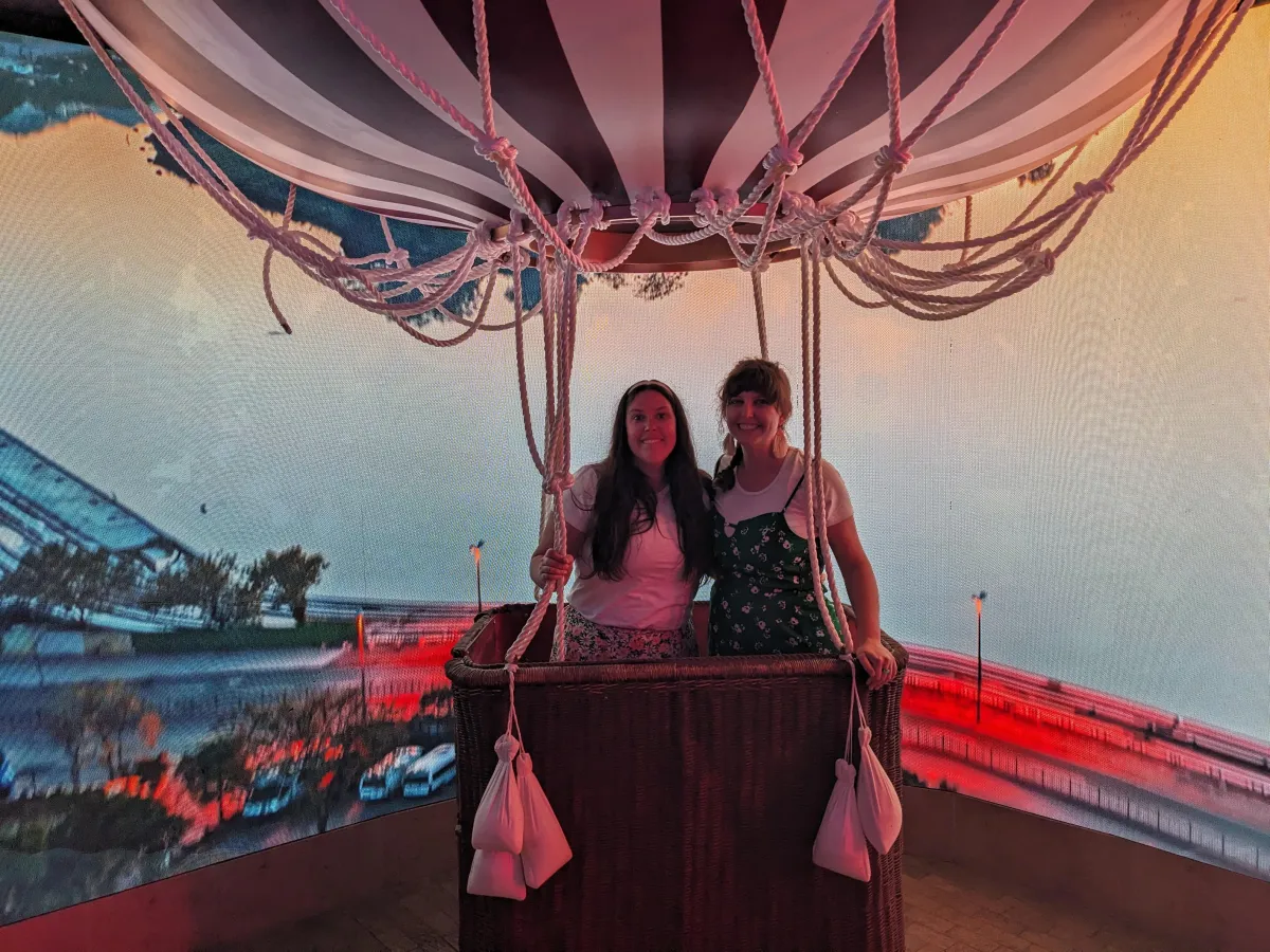 Hot air balloon on MSC Seashore