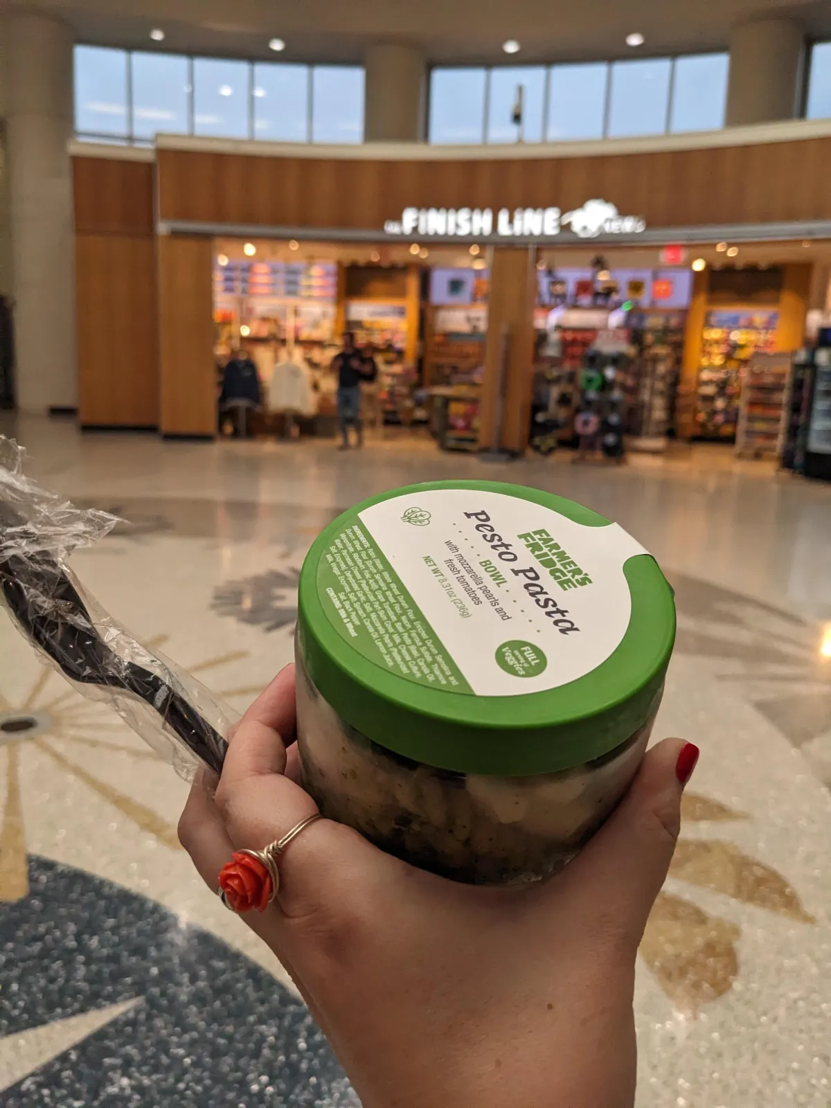 My airport lunch, salad in a jar