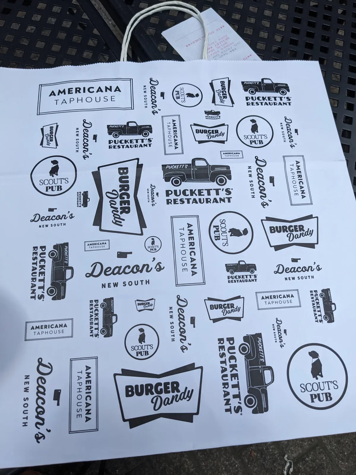 My to-go bag from Pucketts' 