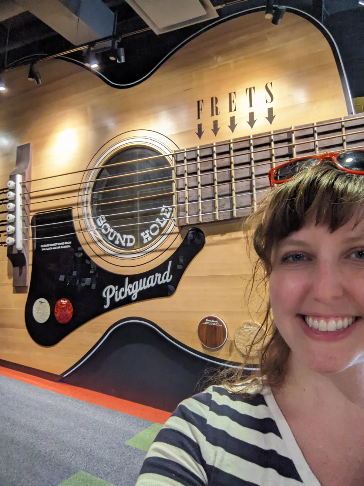 Tara in the country music museum - insert joke about not fretting ;)