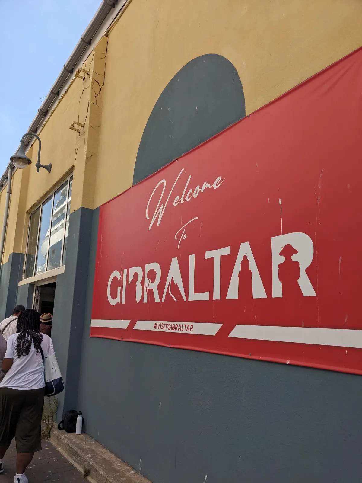 Sign at the cruise port 'Gibraltar'