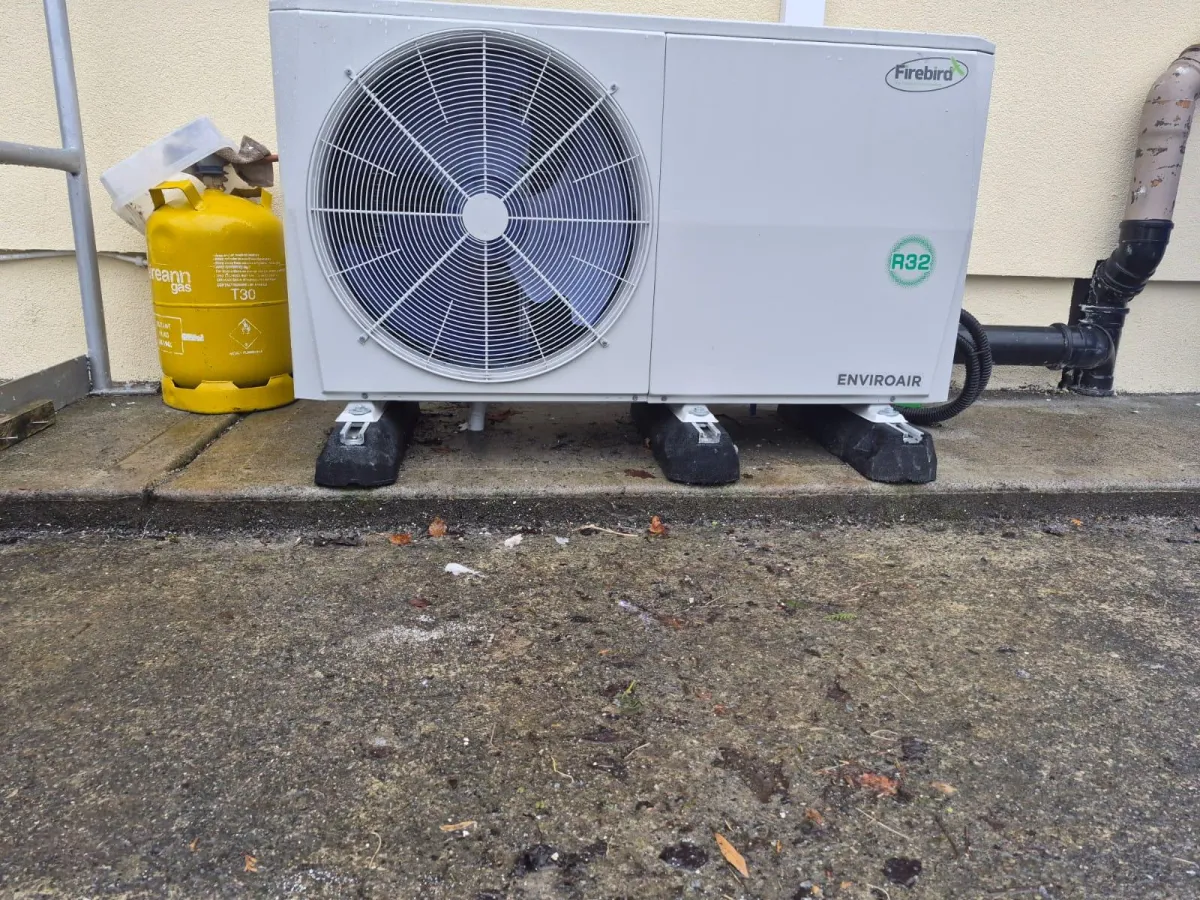 Air to water heat pump installation in Leitrim by DML Plumbing and Heating