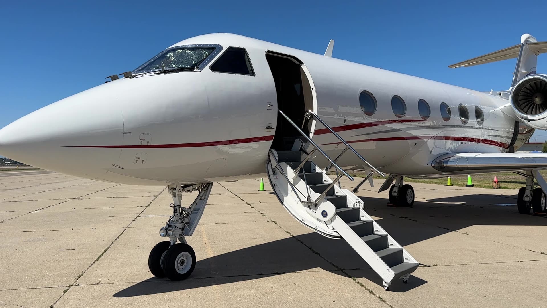 Premium private jet interior
