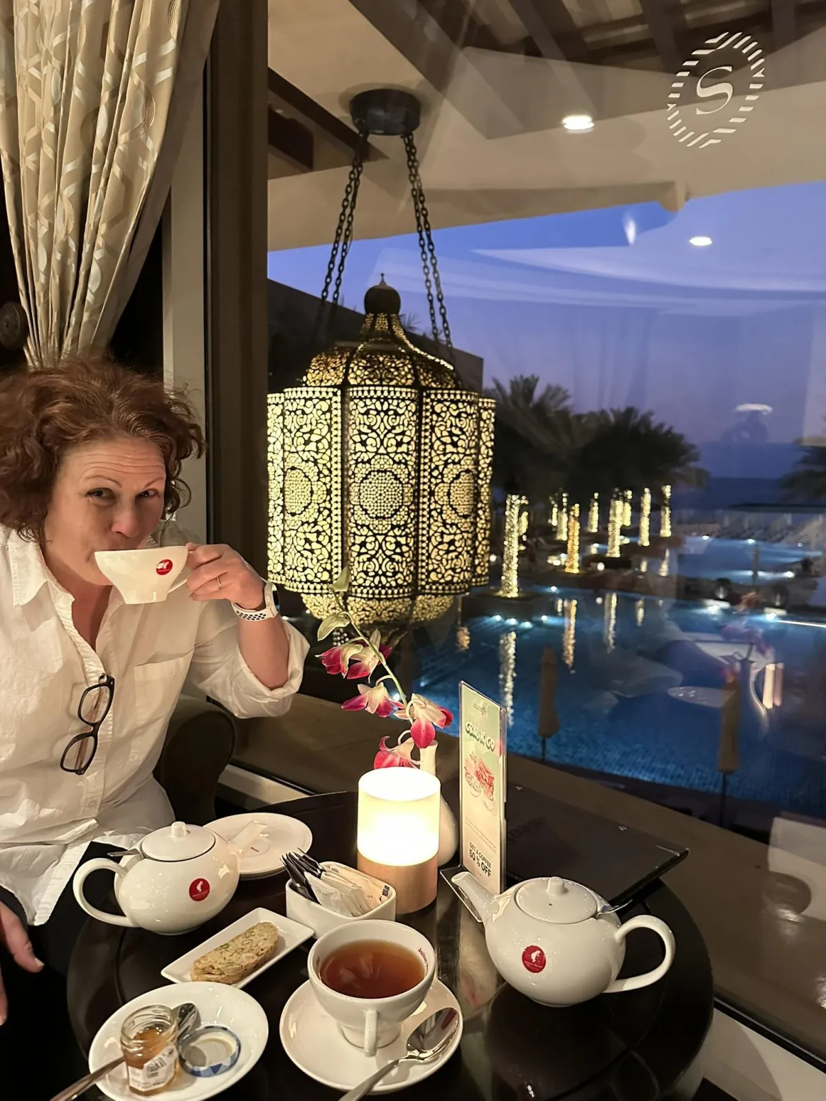 Serene Christian business leader reflecting in quiet moment