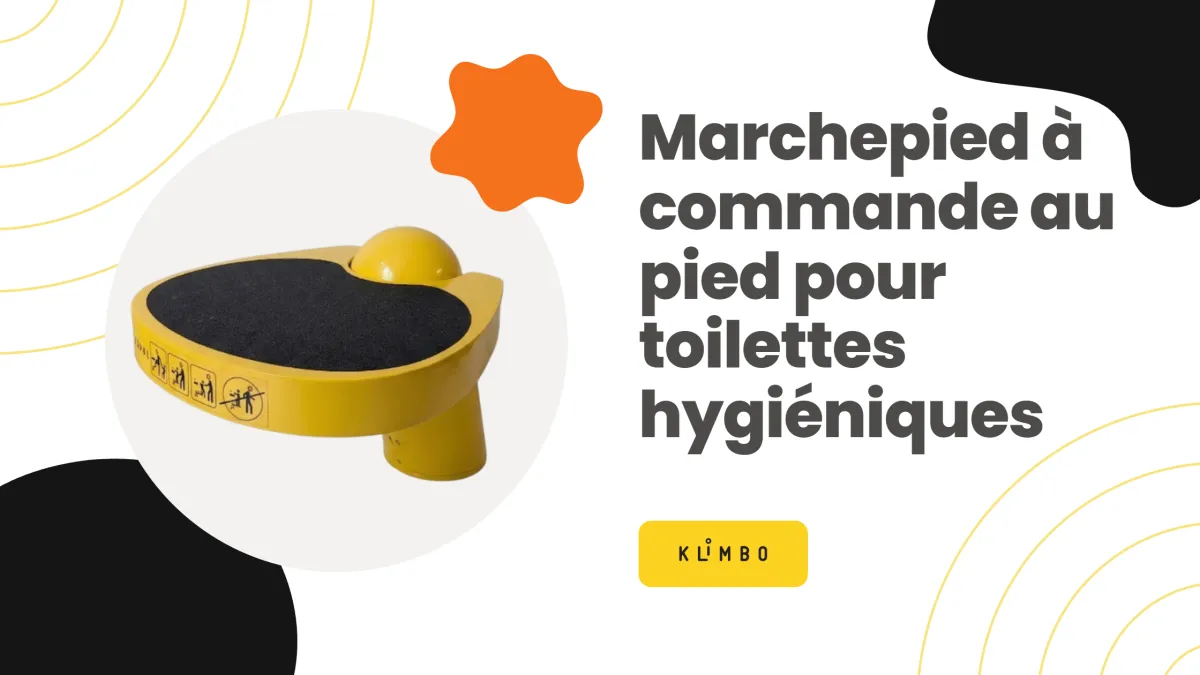 Marchepied à commande au pied pour toilettes hygiéniques - marchepied rétractable commercial Klimbo