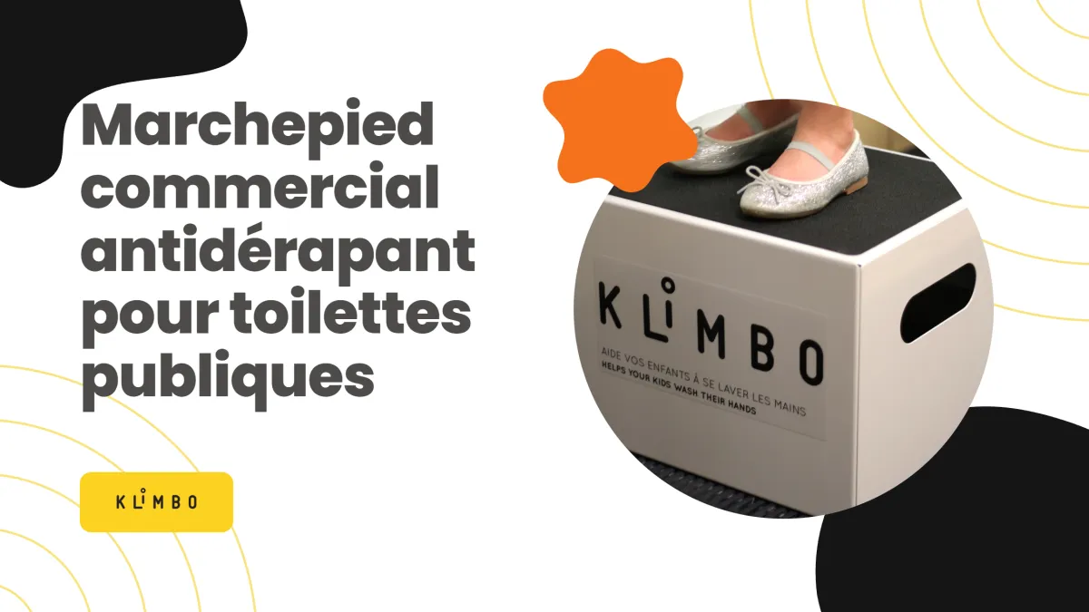Marchepied commercial antidérapant pour toilettes publiques - marchepied rétractable commercial Klimbo