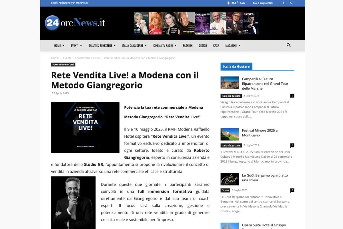 Rete Vendita ive Roberto Giangregorio Studio GR