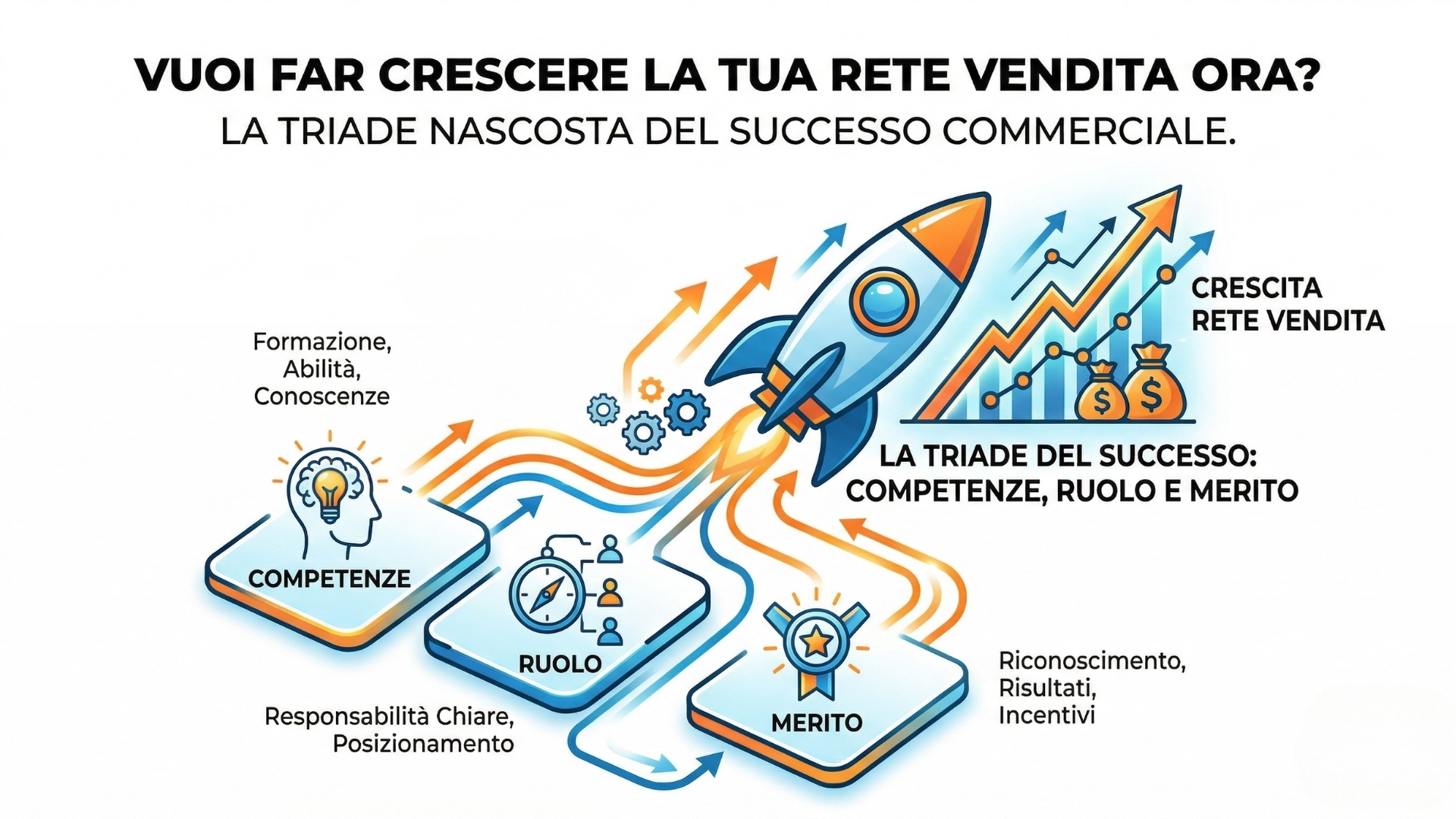 La Triade del Successo: Competenze, Ruolo e Merito per far crescere la rete vendita