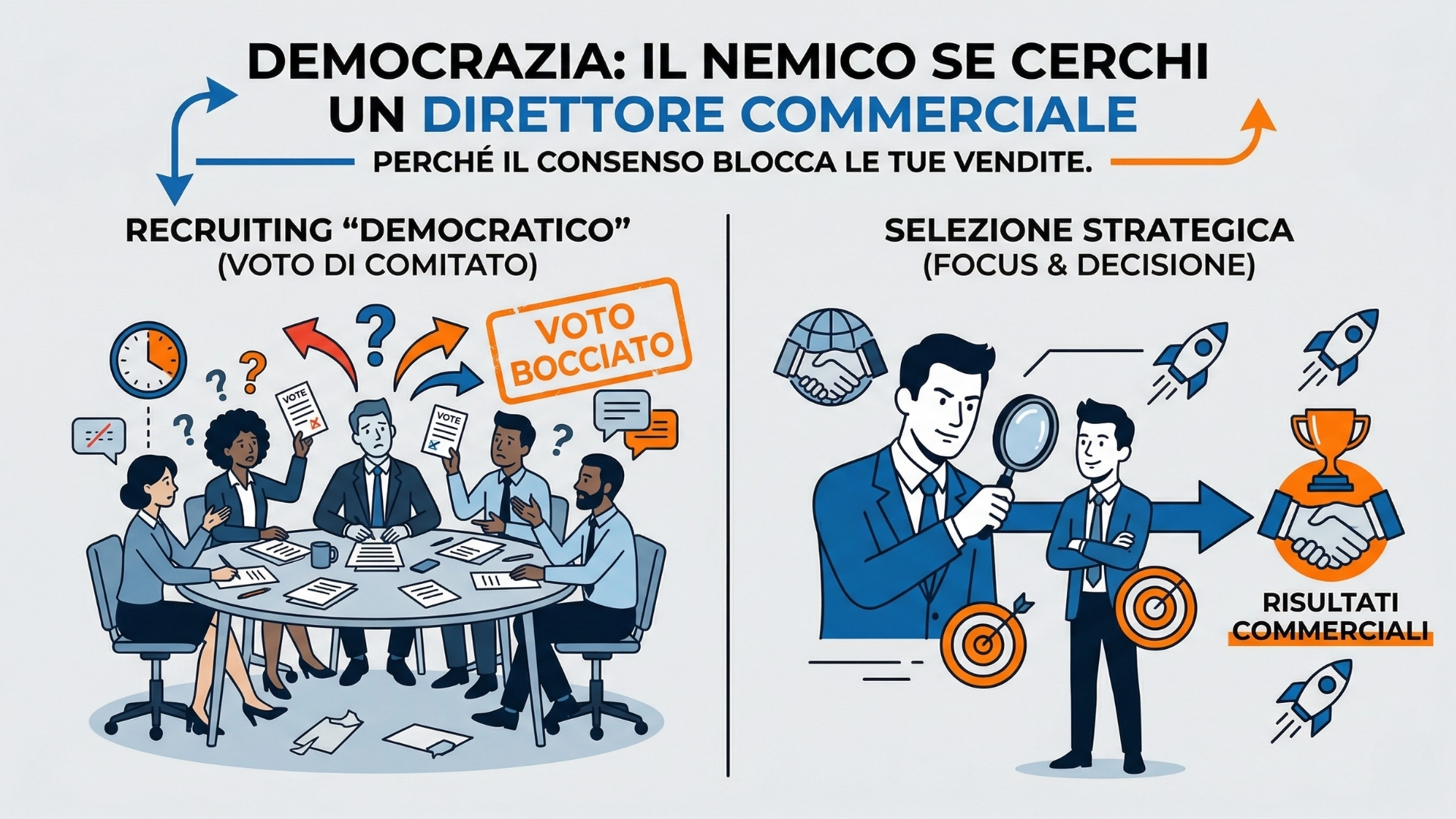 Democrazia: il nemico più grande se cerchi un direttore commerciale