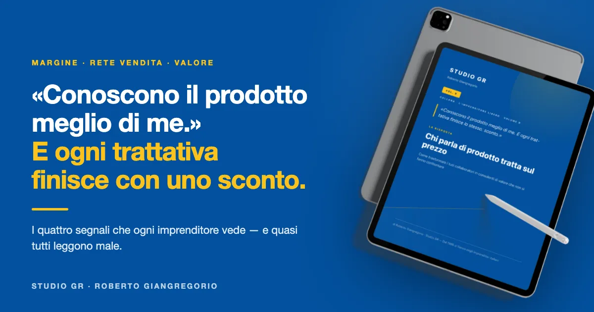 «I miei ragazzi conoscono il prodotto meglio di me». E allora perché ogni trattativa finisce con uno sconto?