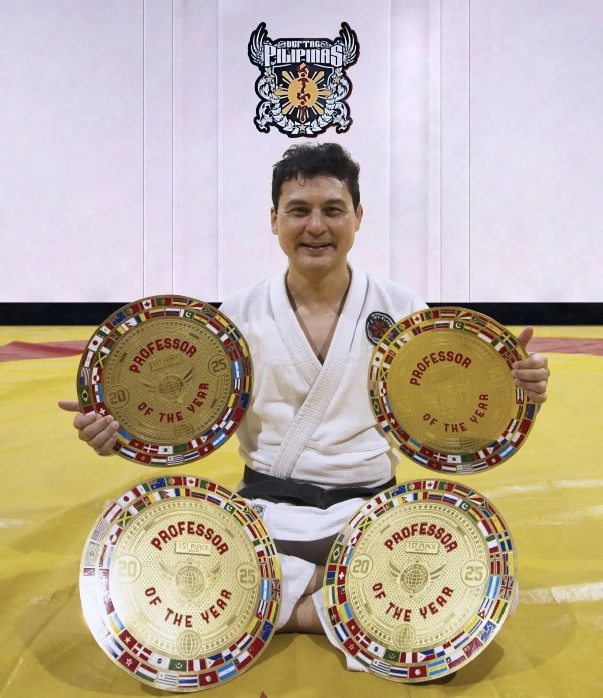 Professor Alvin Aguilar on the Jiu Jitsu mats