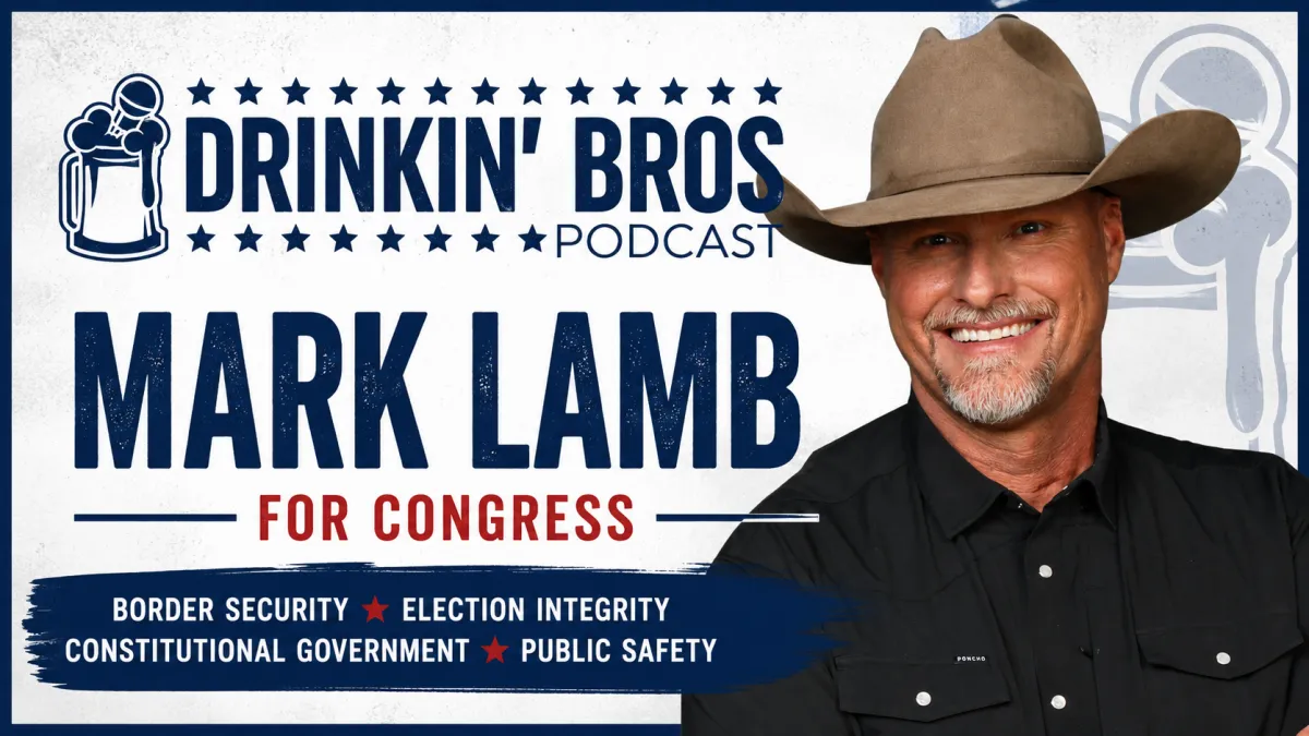Retired Pinal County Sheriff Mark Lamb appears on the Drinking Bros Podcast to discuss border security, election integrity, constitutional government, public safety, and his campaign for Congress in Arizona's 5th Congressional District.