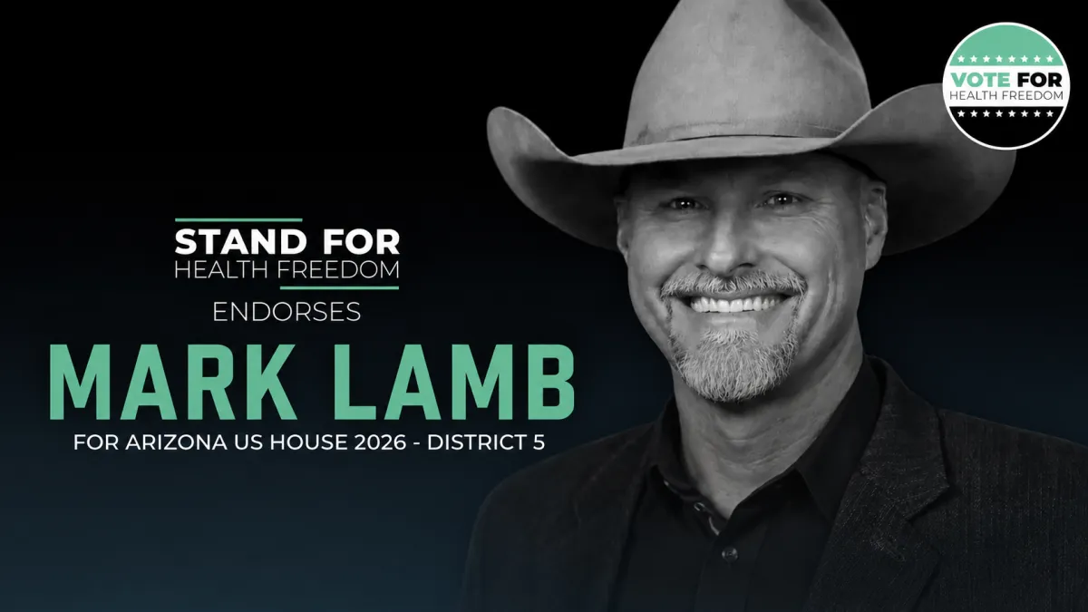 Letter announcing Stand for Health Freedom's endorsement of Republican congressional candidate Mark Lamb for Arizona's 5th Congressional District.