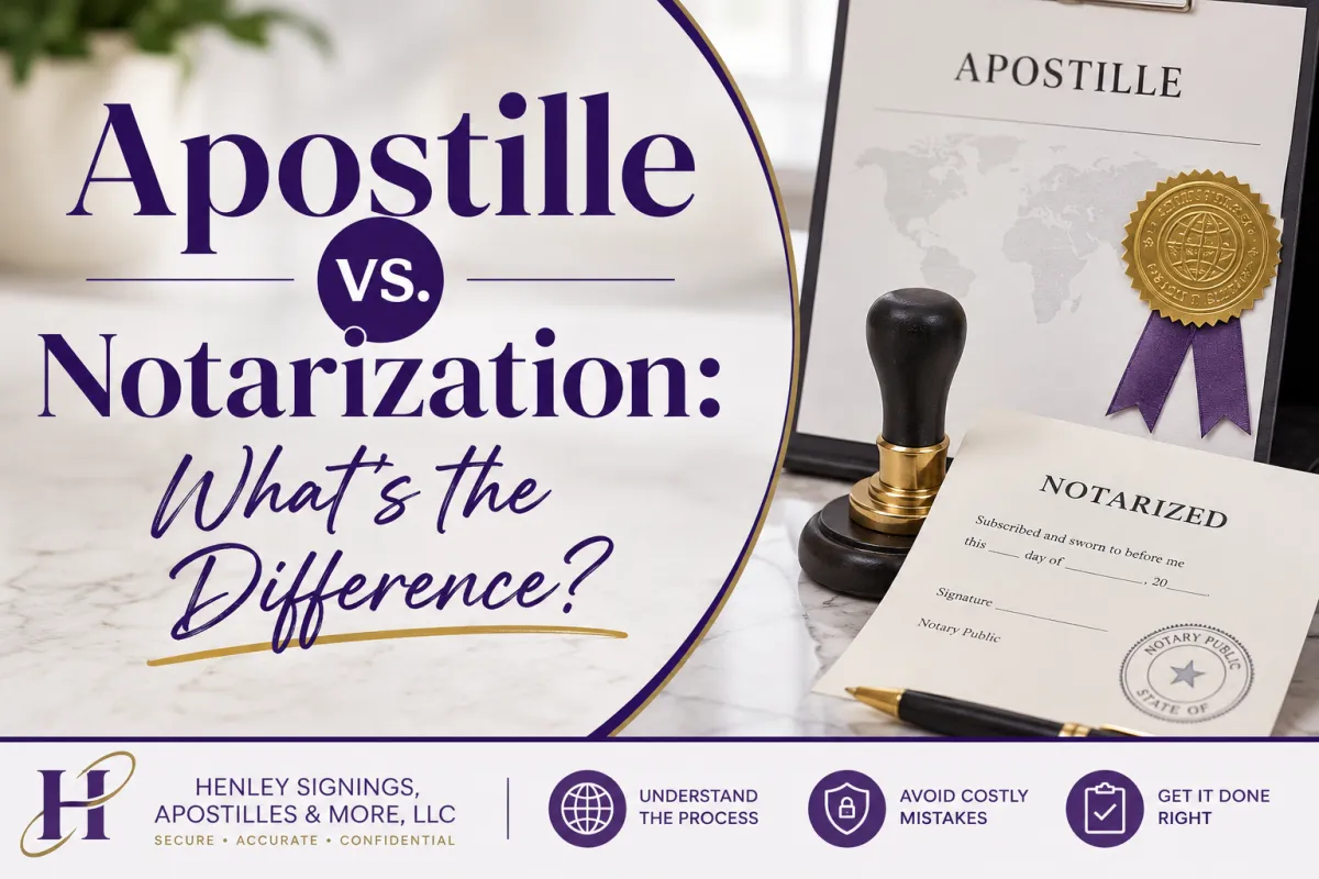 Apostille vs. Notarization: Key Differences Explained